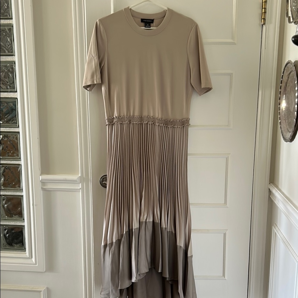 New with tags Elegant Beige Pleated Dress